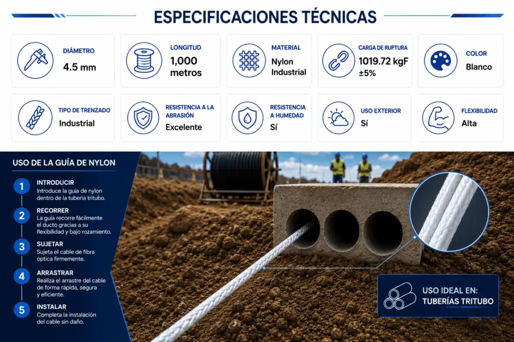especificaciones técnicas guia de nylon jmg sistemas
